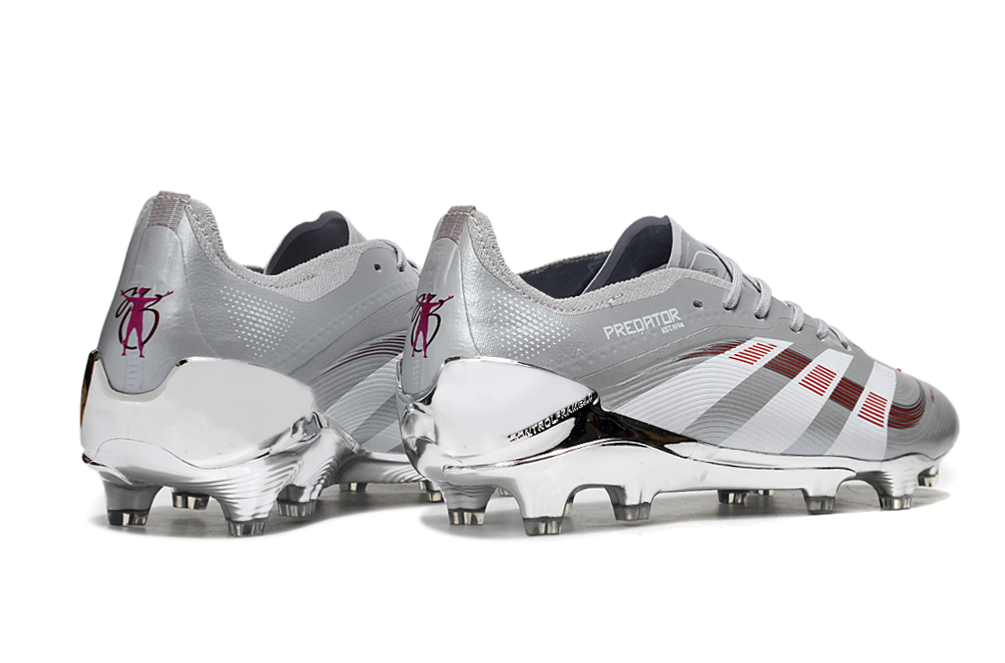 Adidas Predator Elite FG JUDE BELLINGHAM Chrome Dream - Silver Metallic/Legacy Burgundy/Maroon Limited Edition