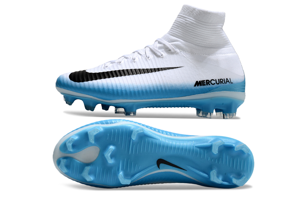 Nike Air Zoom Mercurial Superfly V Elite FG “Blanco Azul”