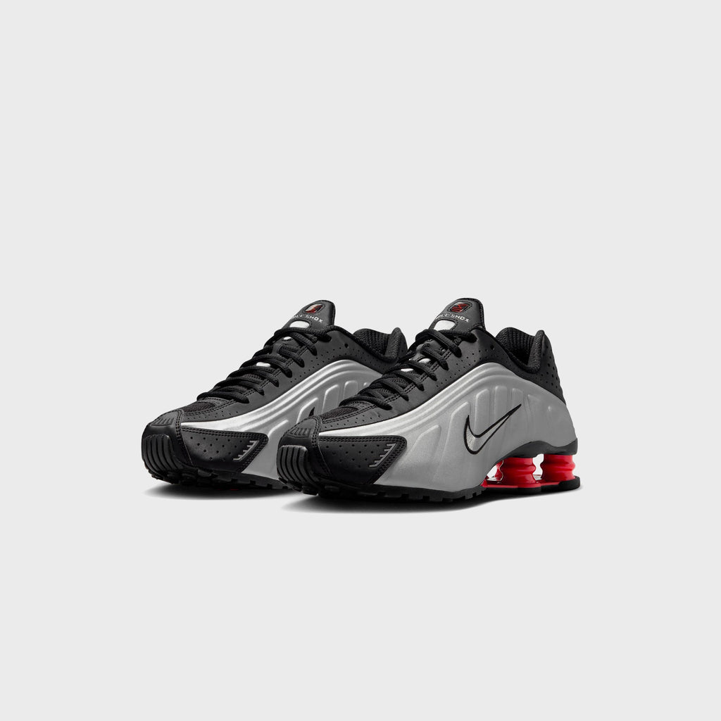 Nike Shox R4 - Black / Metallic Silver / Light Crimson
