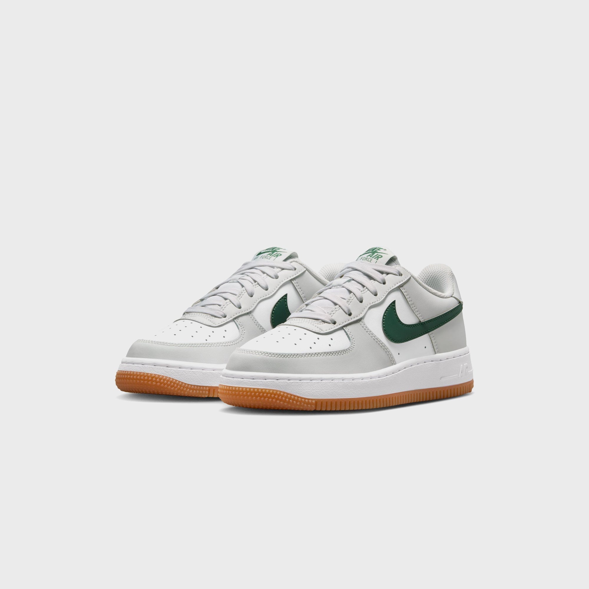 Nike GS Air Force 1 - Photon Dust / White / Fir / Gum Medium Brown