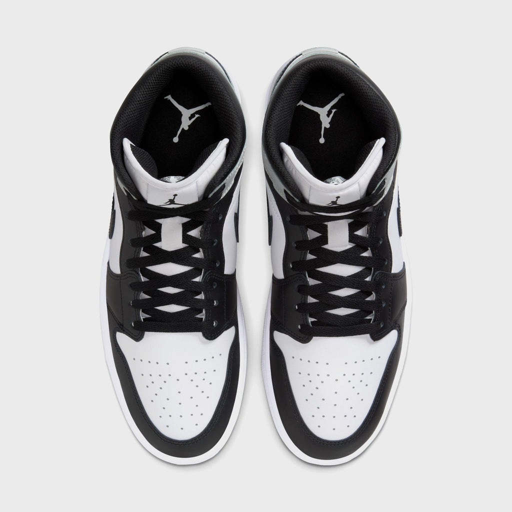 Jordan Air Jordan 1 Mid - White / Black / Light Smoke Grey