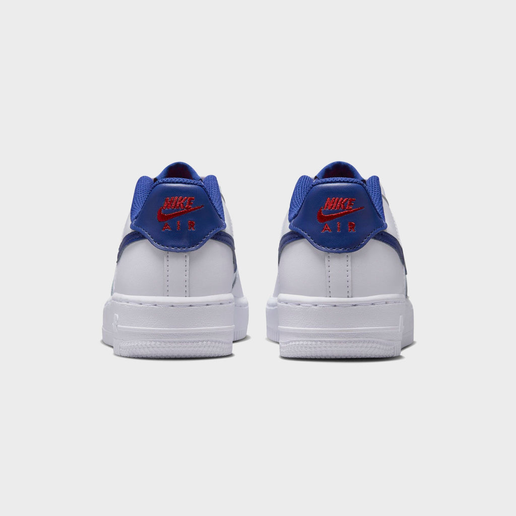 Nike GS Air Force 1 - White / University Red / Deep Royal Blue