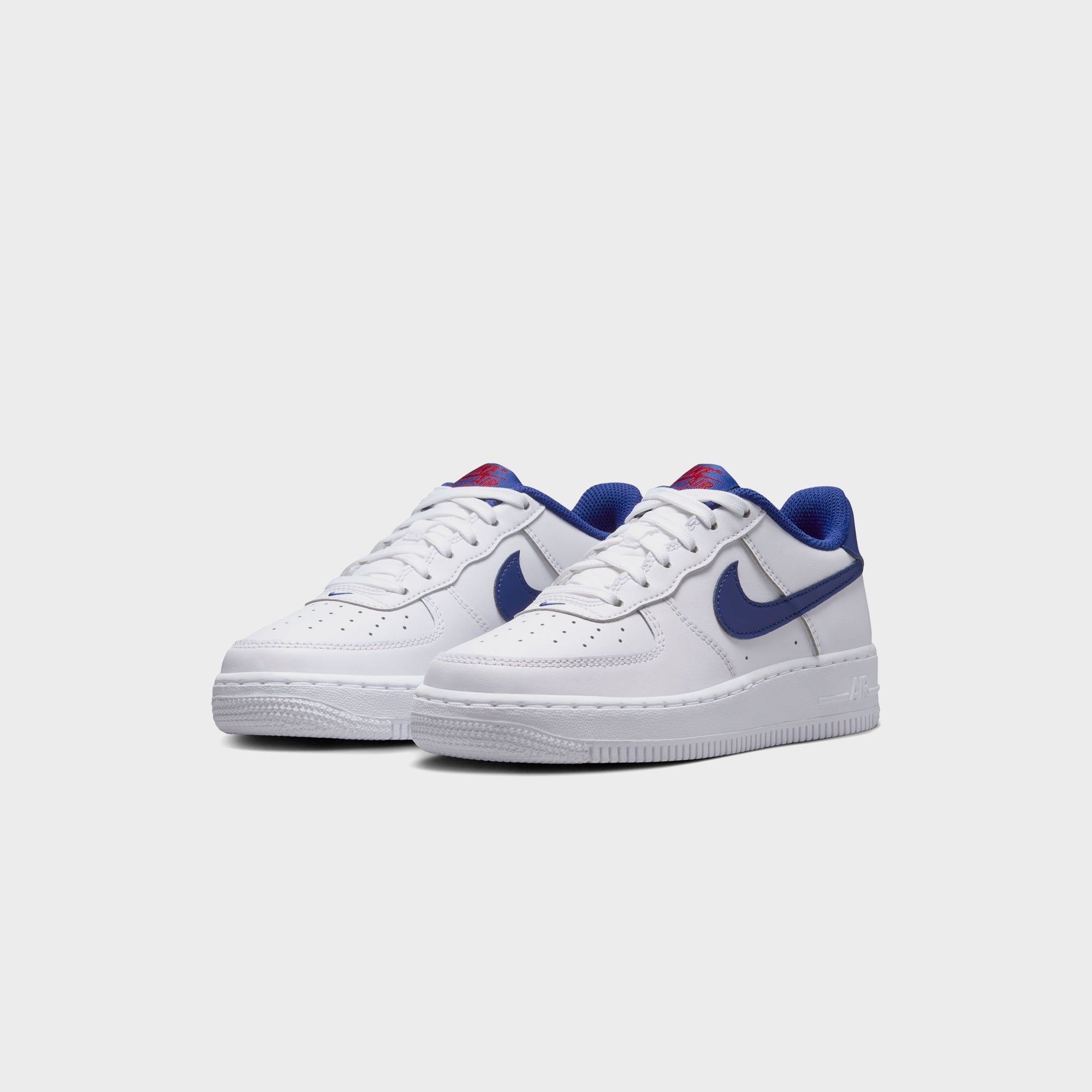 Nike GS Air Force 1 - White / University Red / Deep Royal Blue