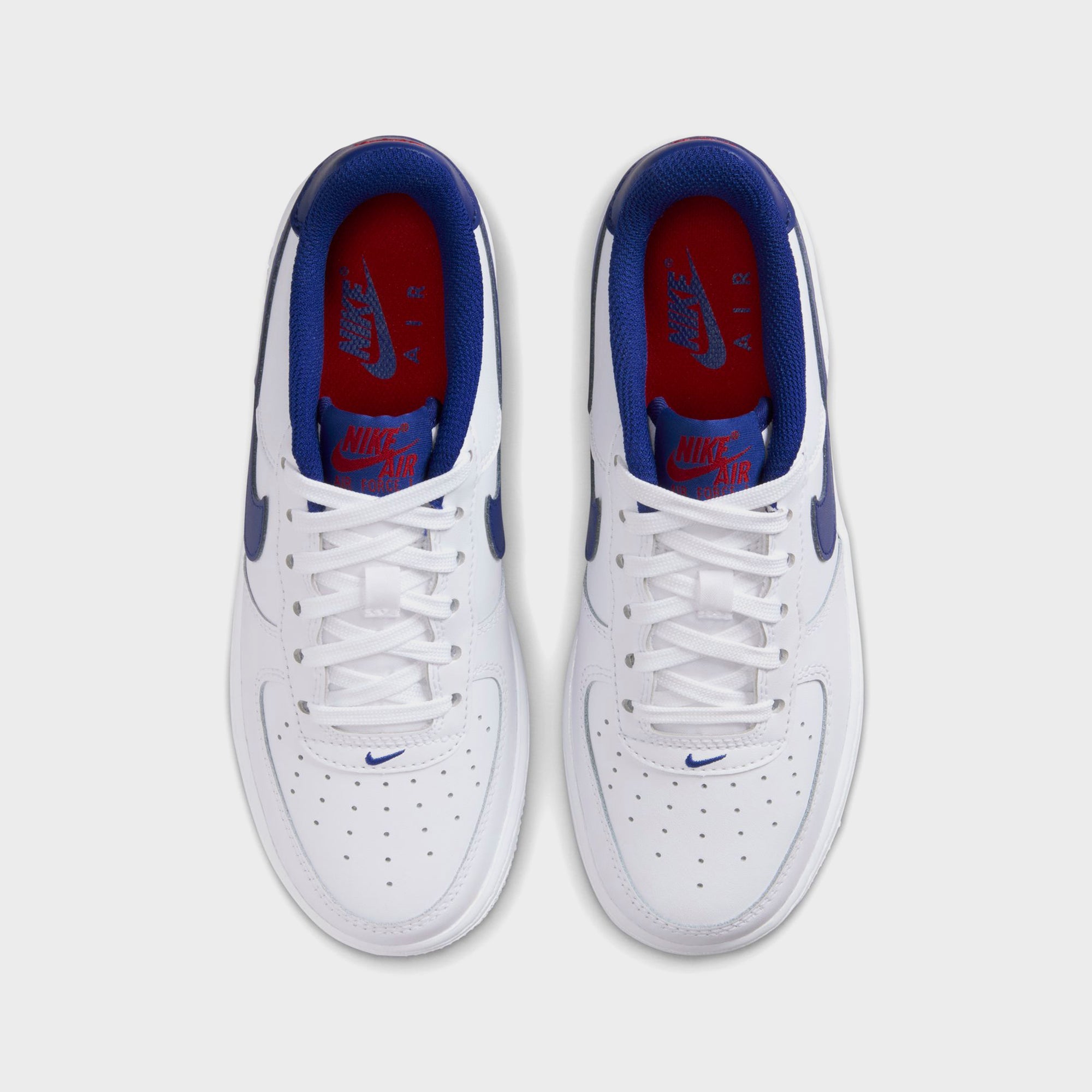 Nike GS Air Force 1 - White / University Red / Deep Royal Blue