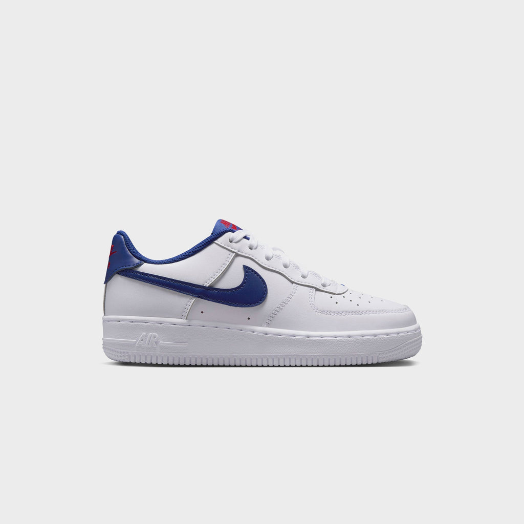 Nike GS Air Force 1 - White / University Red / Deep Royal Blue