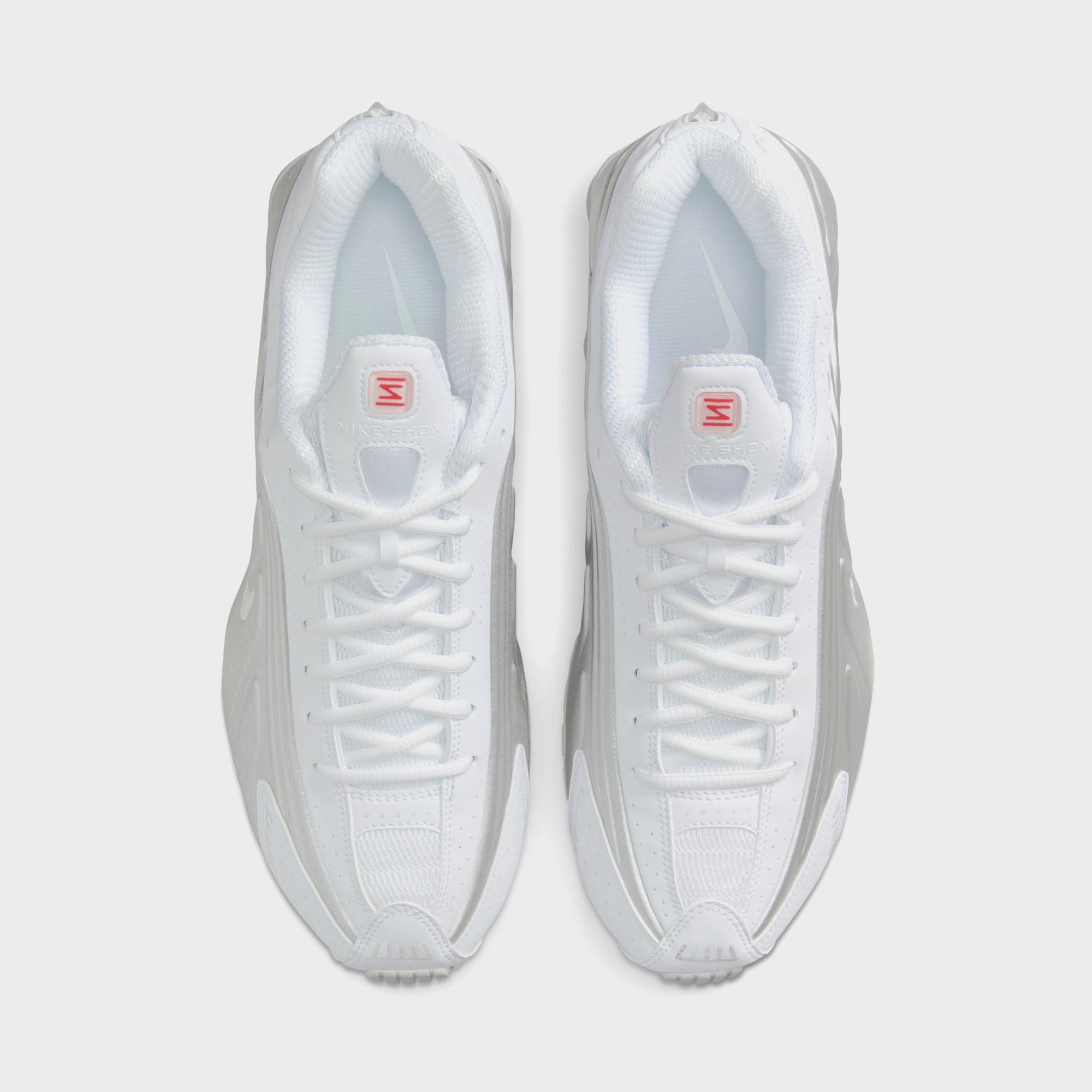 Nike Shox R4 - White / Metallic Silver / White / Bright Crimson