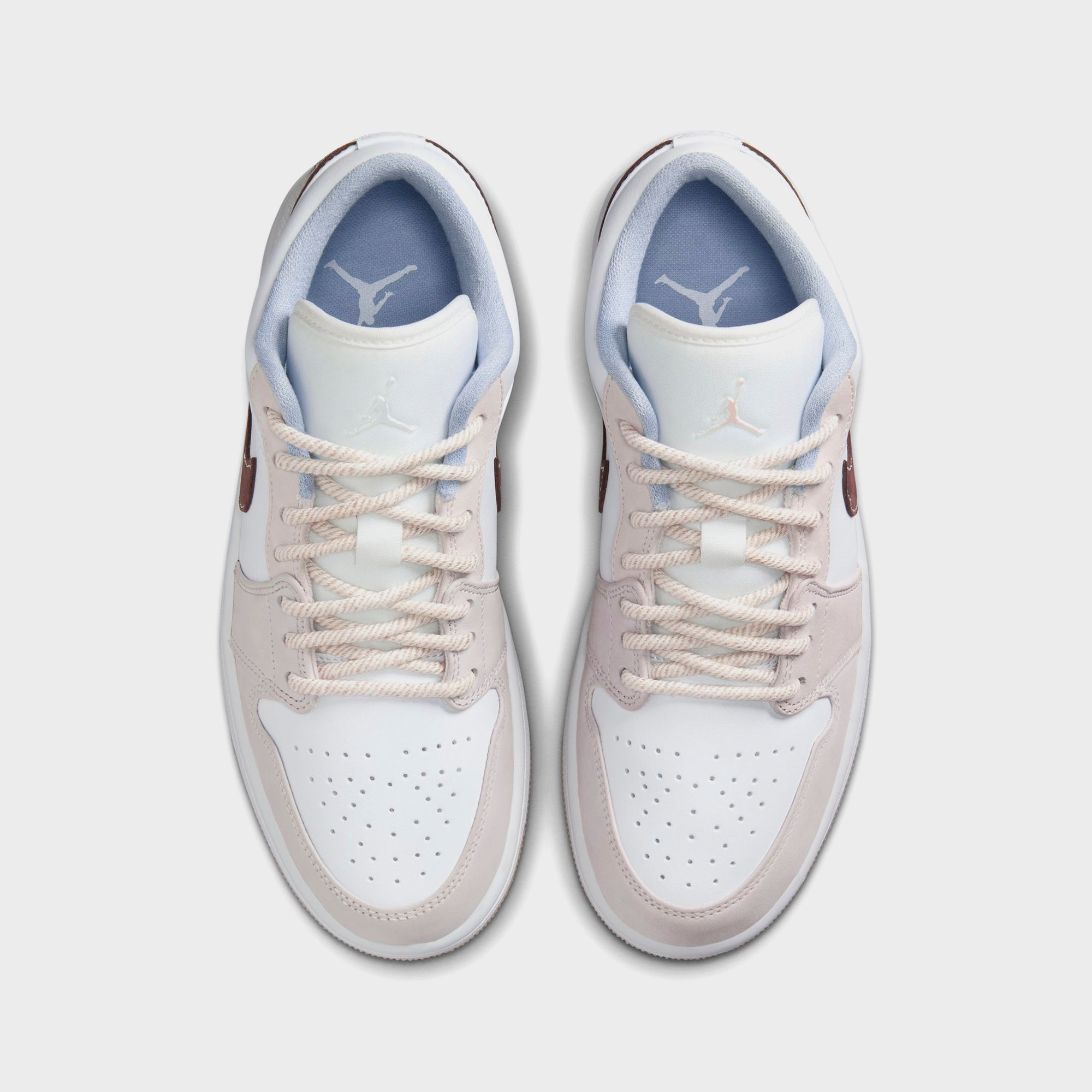 Nike WMNS Air Jordan 1 Low - White / Light Soft Pink / Ironstone