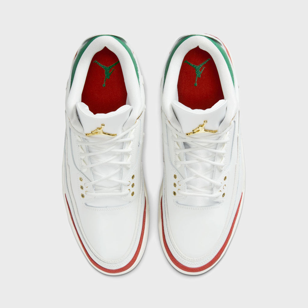 Nike Air Jordan 3 Retro - Summit White / Metallic Gold / Pine Green