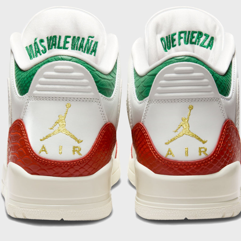 Nike Air Jordan 3 Retro - Summit White / Metallic Gold / Pine Green