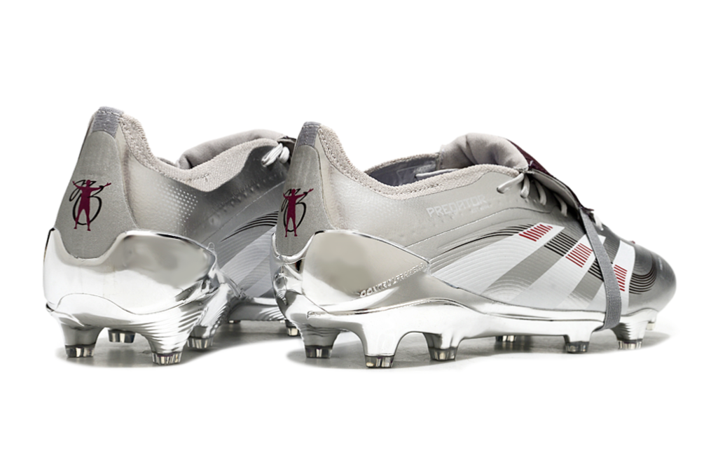 Adidas Predator Elite Fold-over Tongue FG JUDE BELLINGHAM Chrome Dream - Silver Metallic/Legacy Burgundy/Maroon Limited Edition