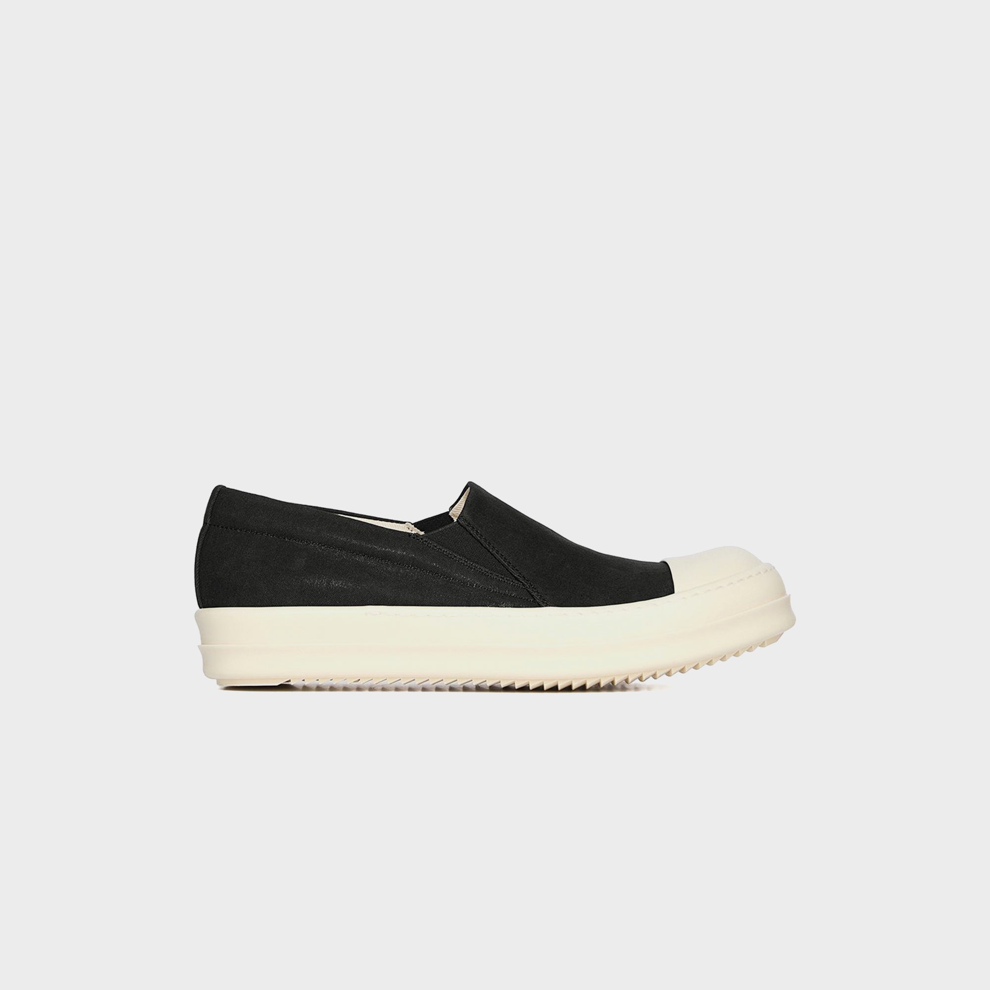 Rick Owens Boat Sneaks Scarpe - Denim Black / Milk / Milk