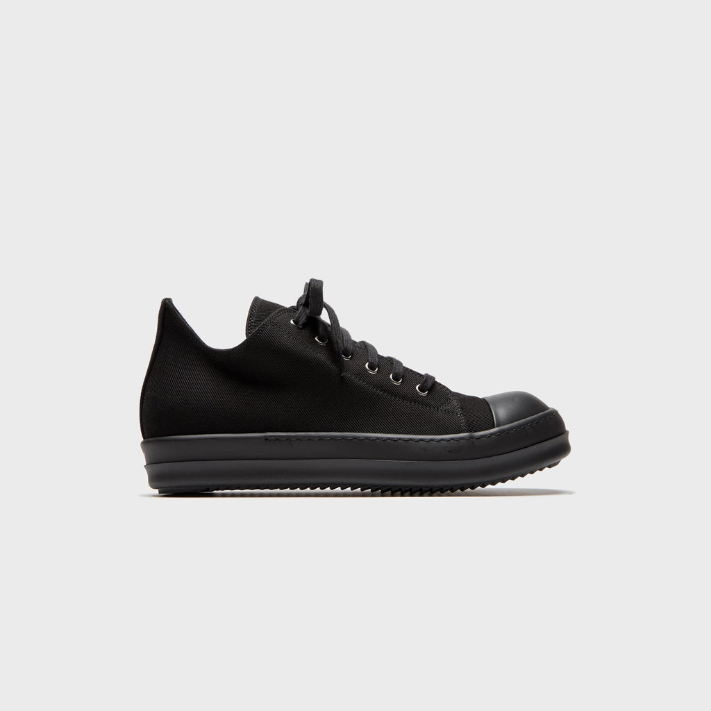 Rick Owens Concordians Low Sneaks - Denim Black / Black