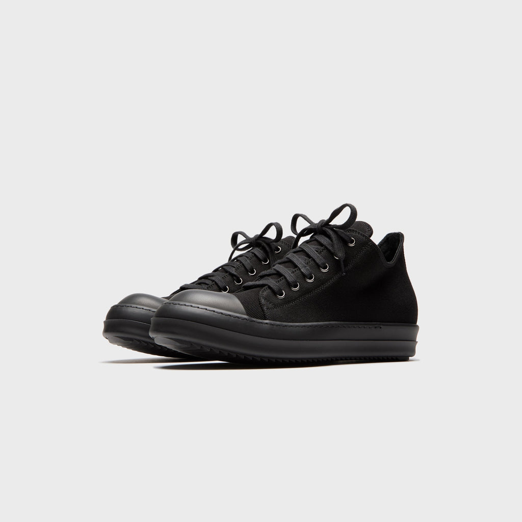 Rick Owens Concordians Low Sneaks - Denim Black / Black
