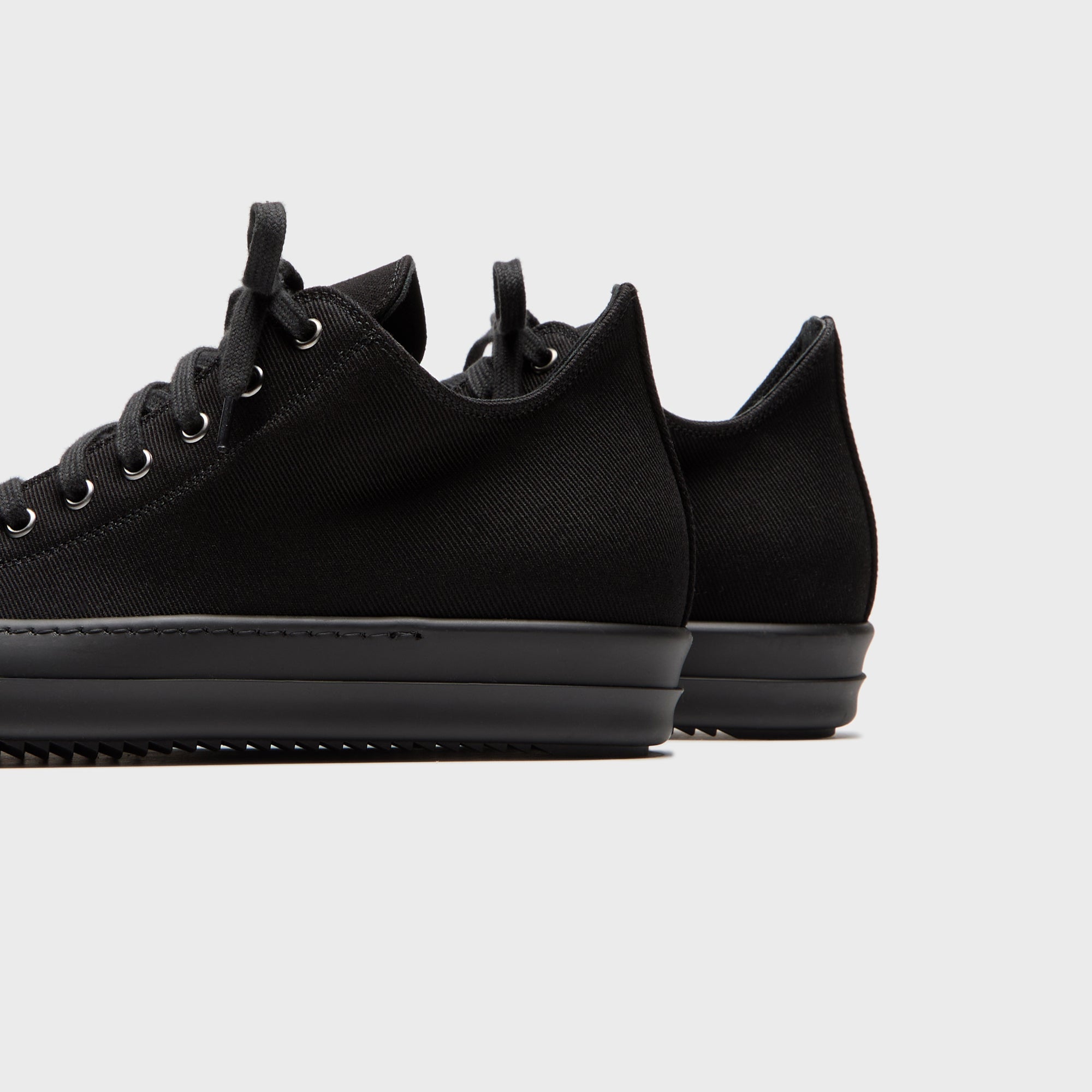 Rick Owens Concordians Low Sneaks - Denim Black / Black