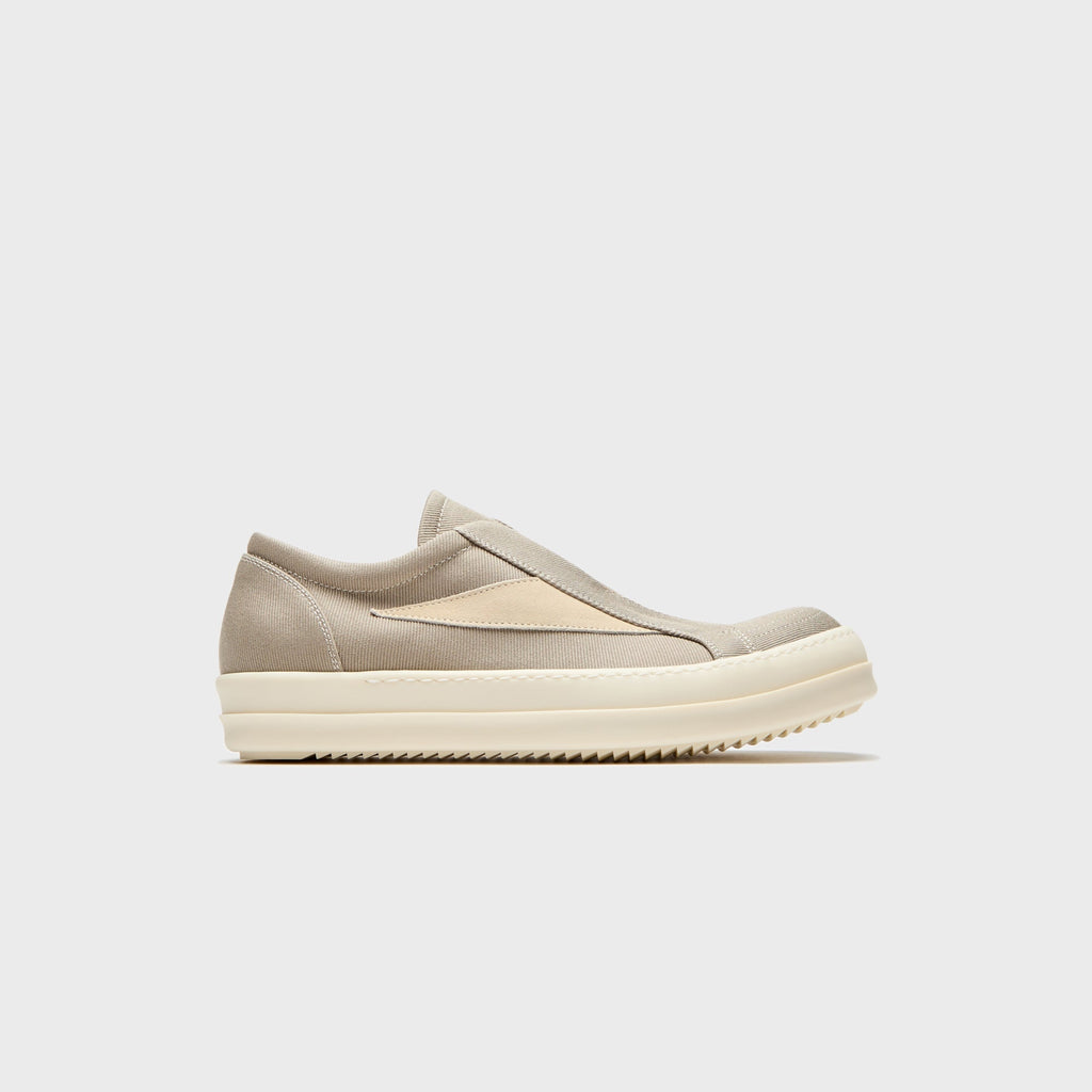 Rick Owens Laceless Vintage Sneaks - Dirty Pearl / Milk / Milk