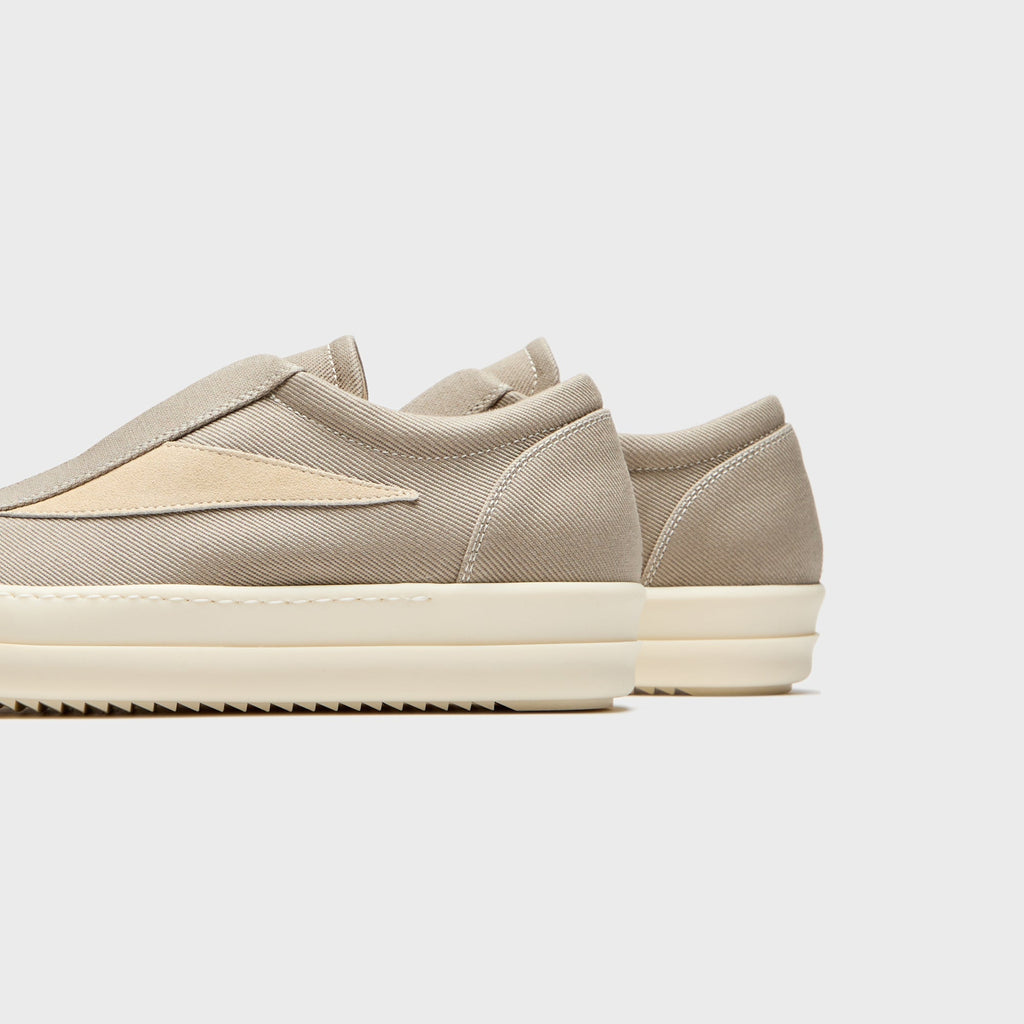 Rick Owens Laceless Vintage Sneaks - Dirty Pearl / Milk / Milk