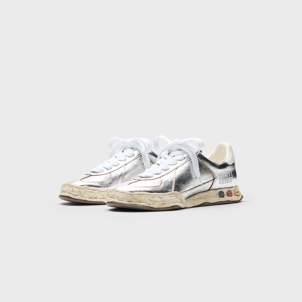 Mihara Yasuhiro Herbie Original Sole Wrinkled Leather Low Top Sneaker - Silver