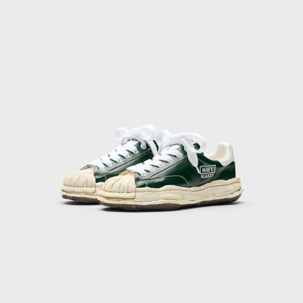 Mihara Yasuhiro Blakey Original Sole Wrinkled Leather Low Top Sneaker - Green
