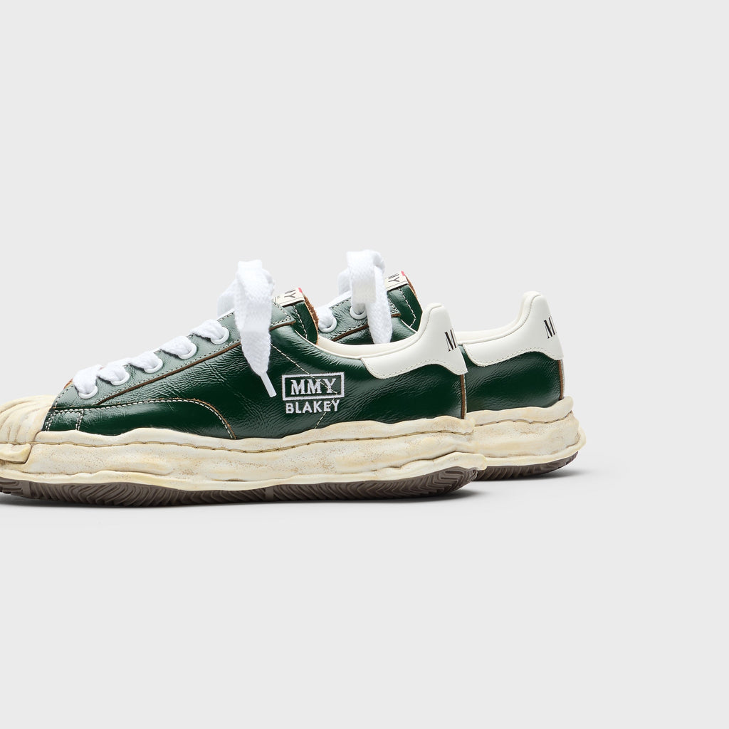 Mihara Yasuhiro Blakey Original Sole Wrinkled Leather Low Top Sneaker - Green