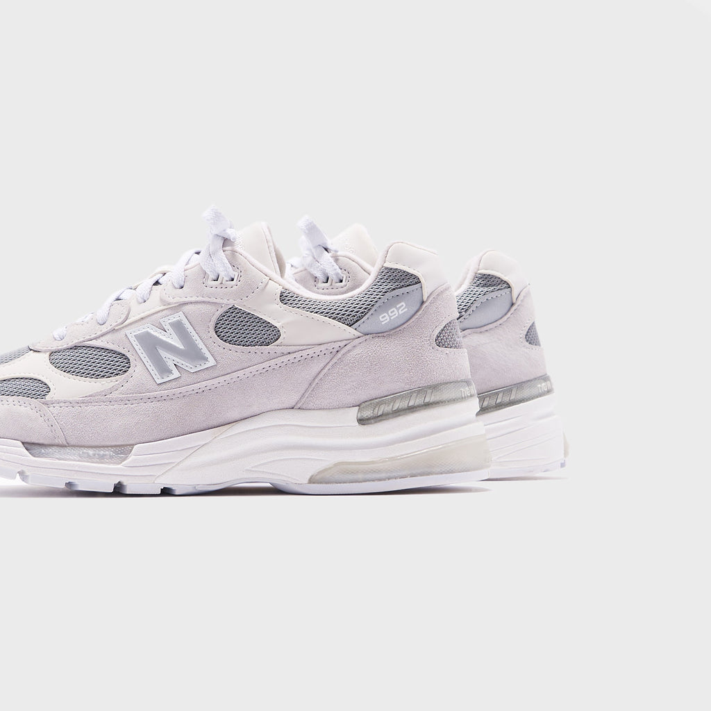 New Balance 992 Made in USA - White / Silver Metalic