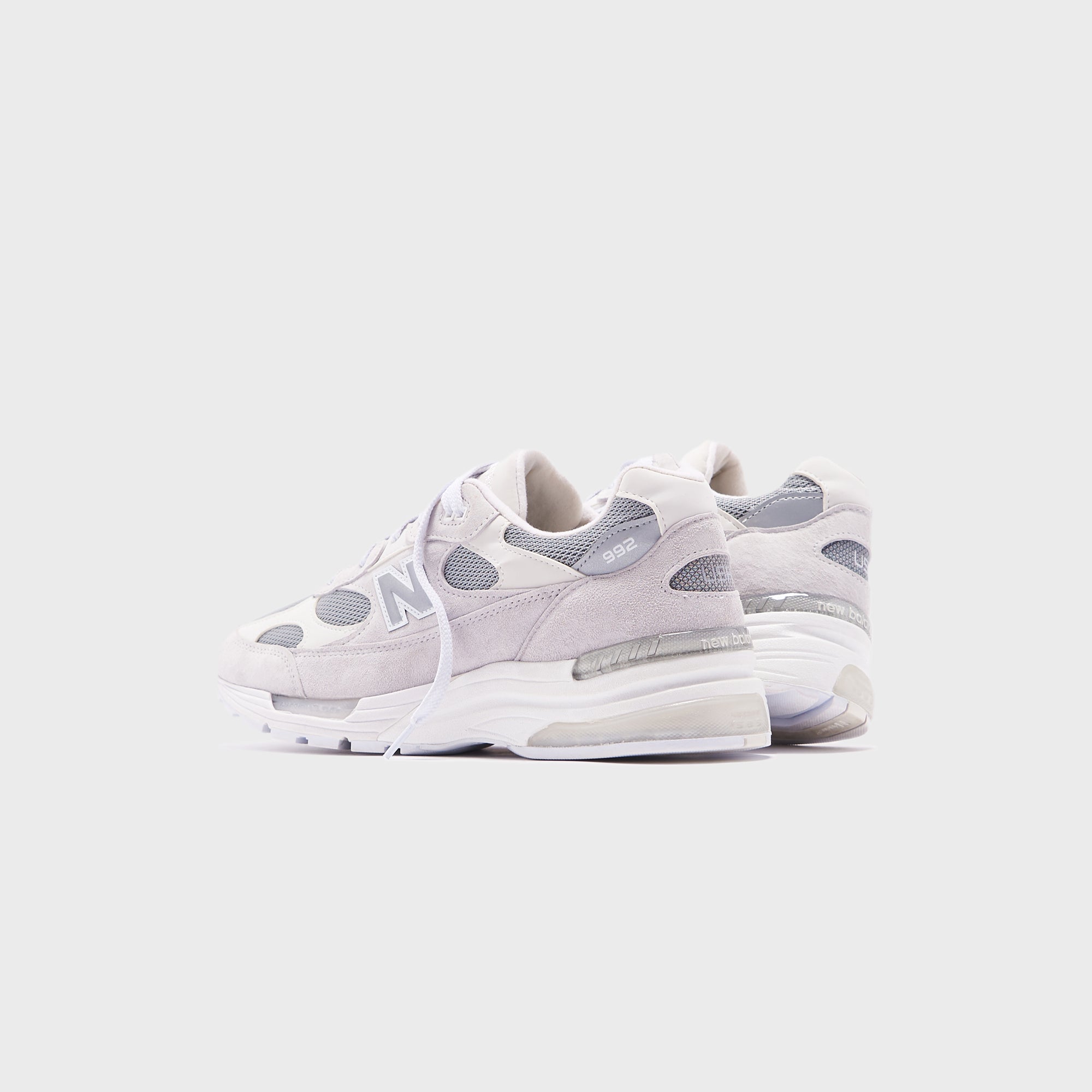 New Balance 992 Made in USA - White / Silver Metalic