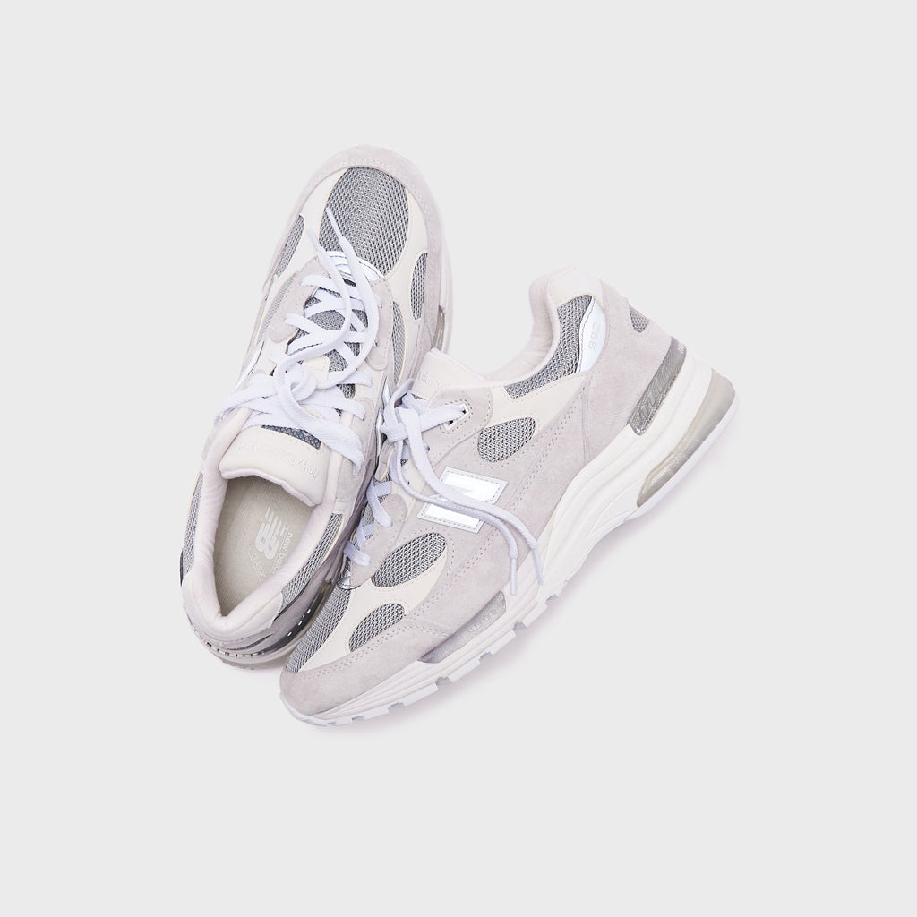 New Balance 992 Made in USA - White / Silver Metalic