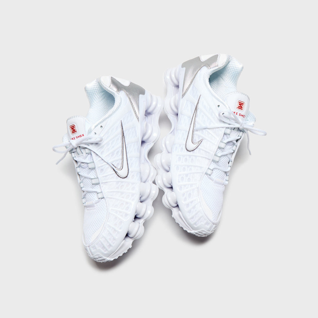 Nike Shox TL - White / Metallic Silver / Max Orange