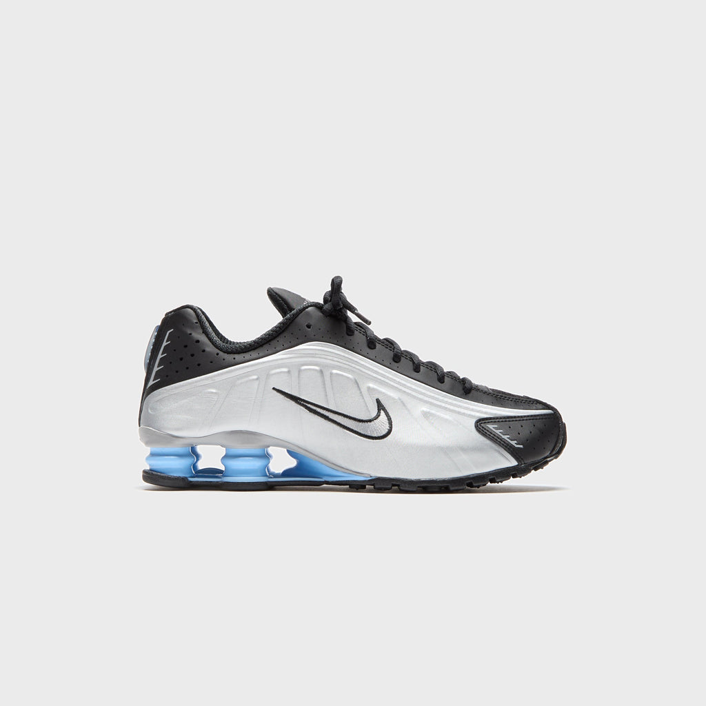 Nike Shox R4 - Metallic Silver / Black / Psychic Blue