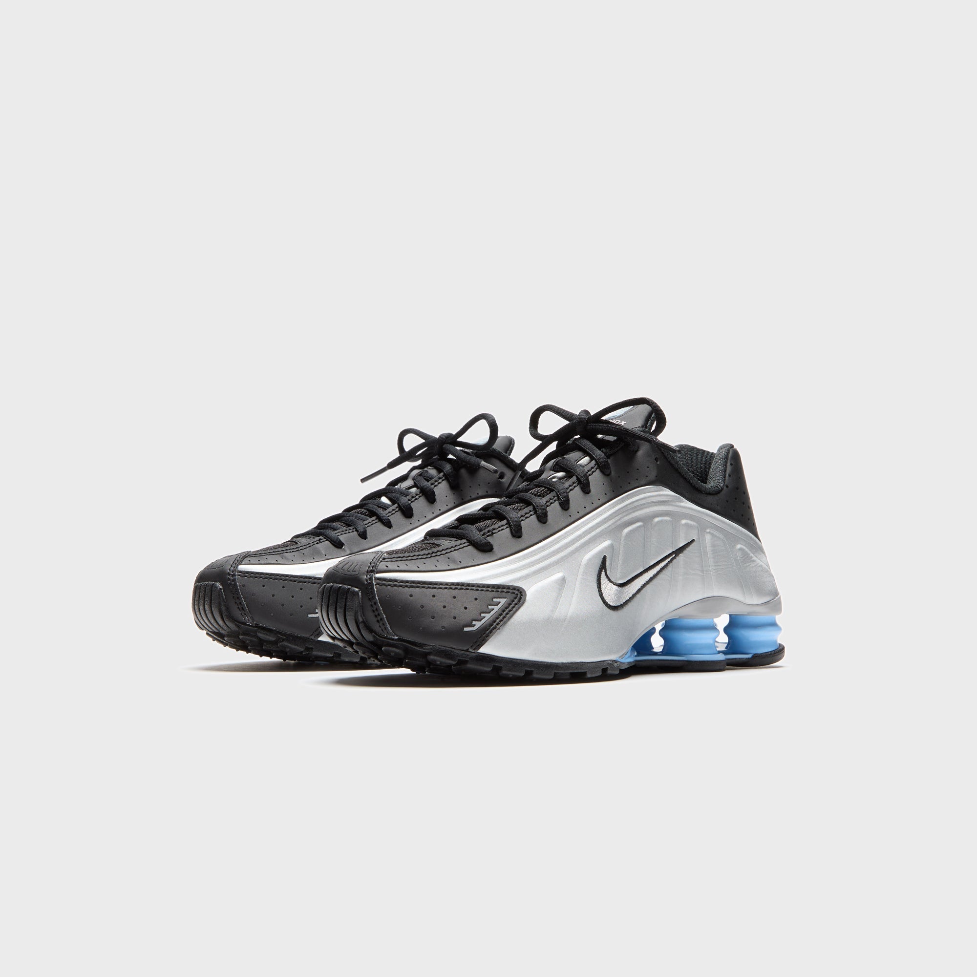 Nike Shox R4 - Metallic Silver / Black / Psychic Blue