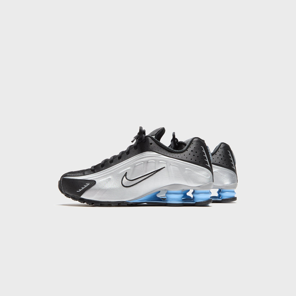 Nike Shox R4 - Metallic Silver / Black / Psychic Blue