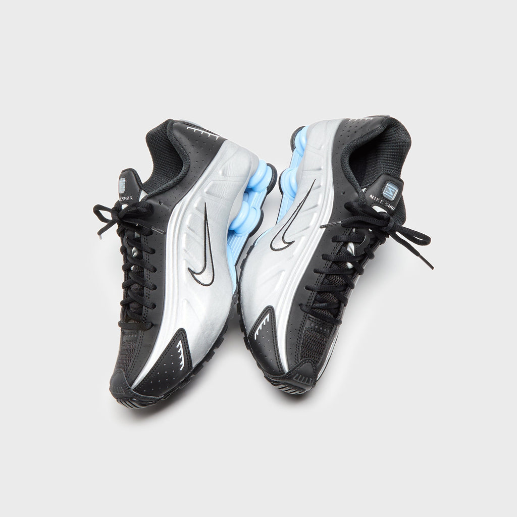 Nike Shox R4 - Metallic Silver / Black / Psychic Blue