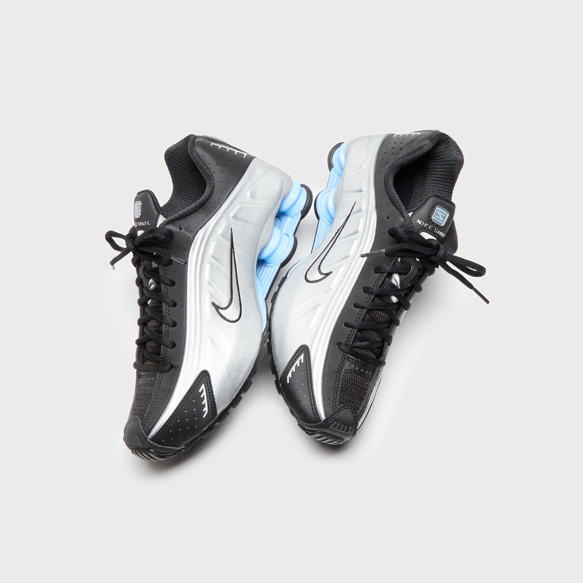Nike Shox R4 - Metallic Silver / Black / Psychic Blue