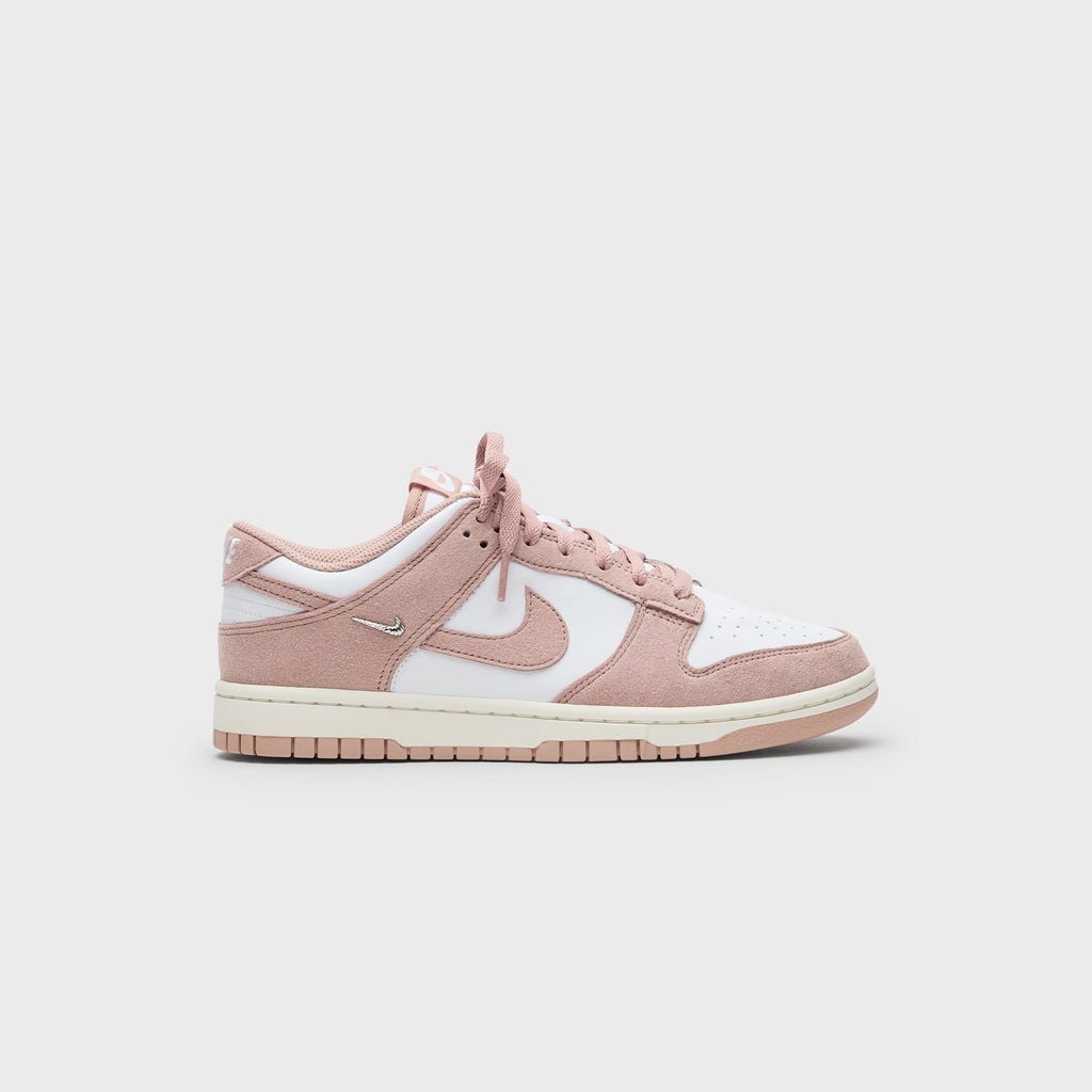 Nike WMNS Dunk Low - White / Particle Pink / Sail / Metallic Silver