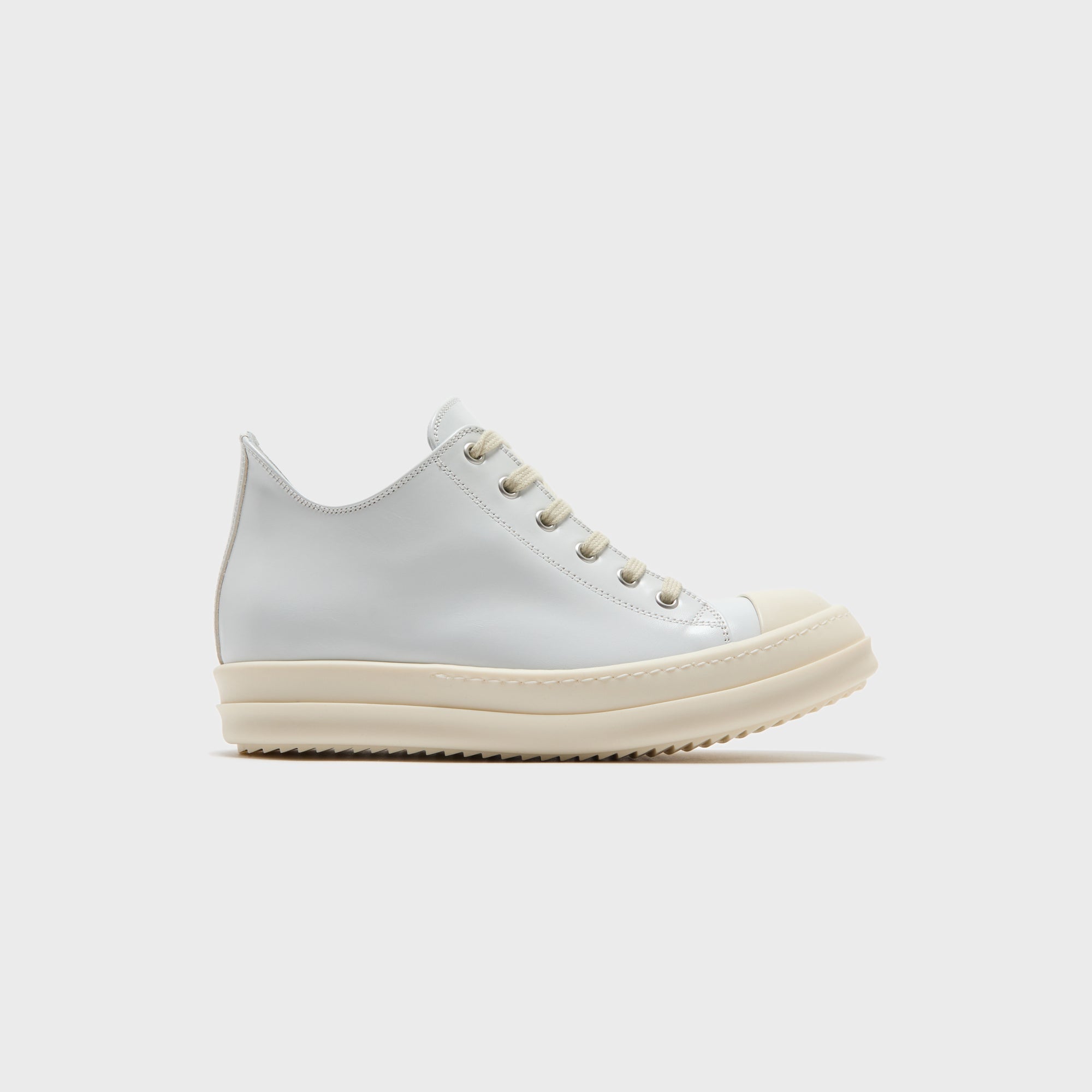 Rick Owens WMNS Scarpe in Pelle Low Sneaks - Chalk / White / Milk / Milk