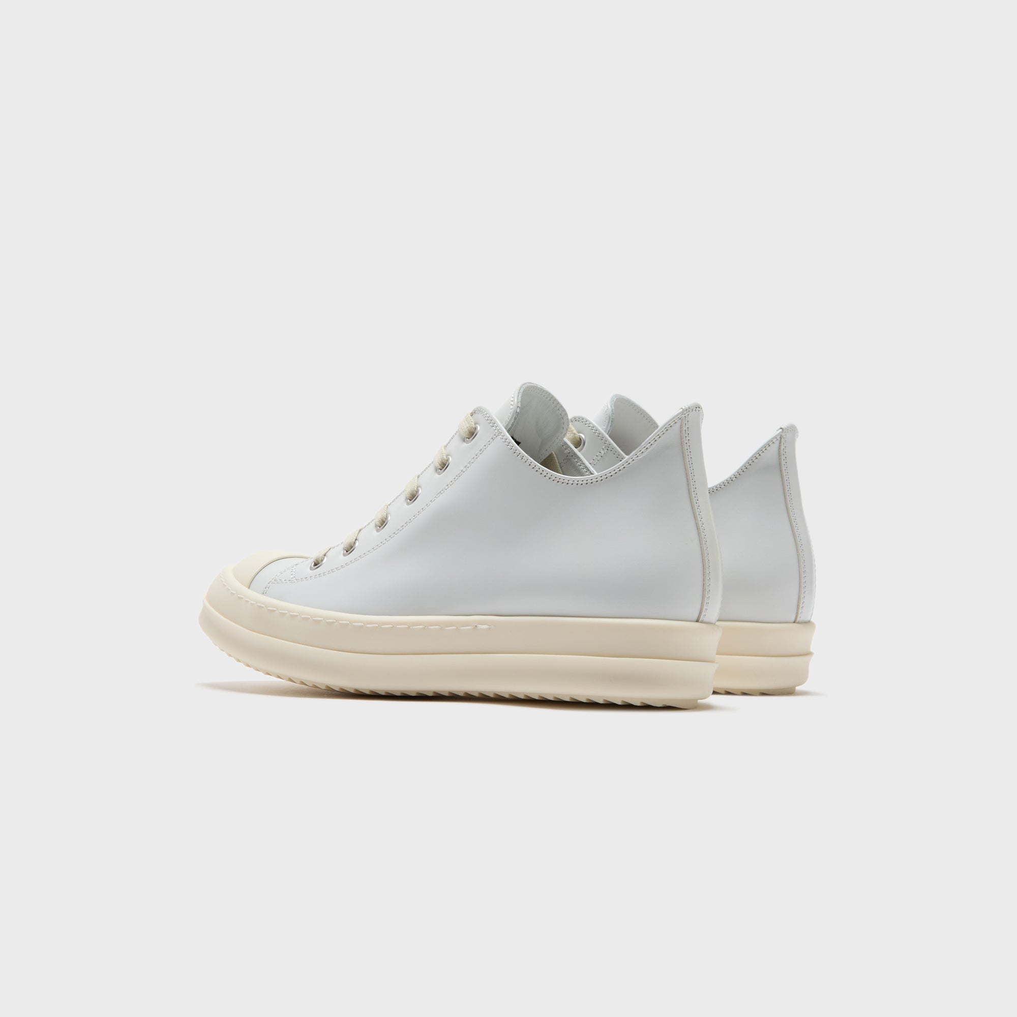 Rick Owens WMNS Scarpe in Pelle Low Sneaks - Chalk / White / Milk / Milk