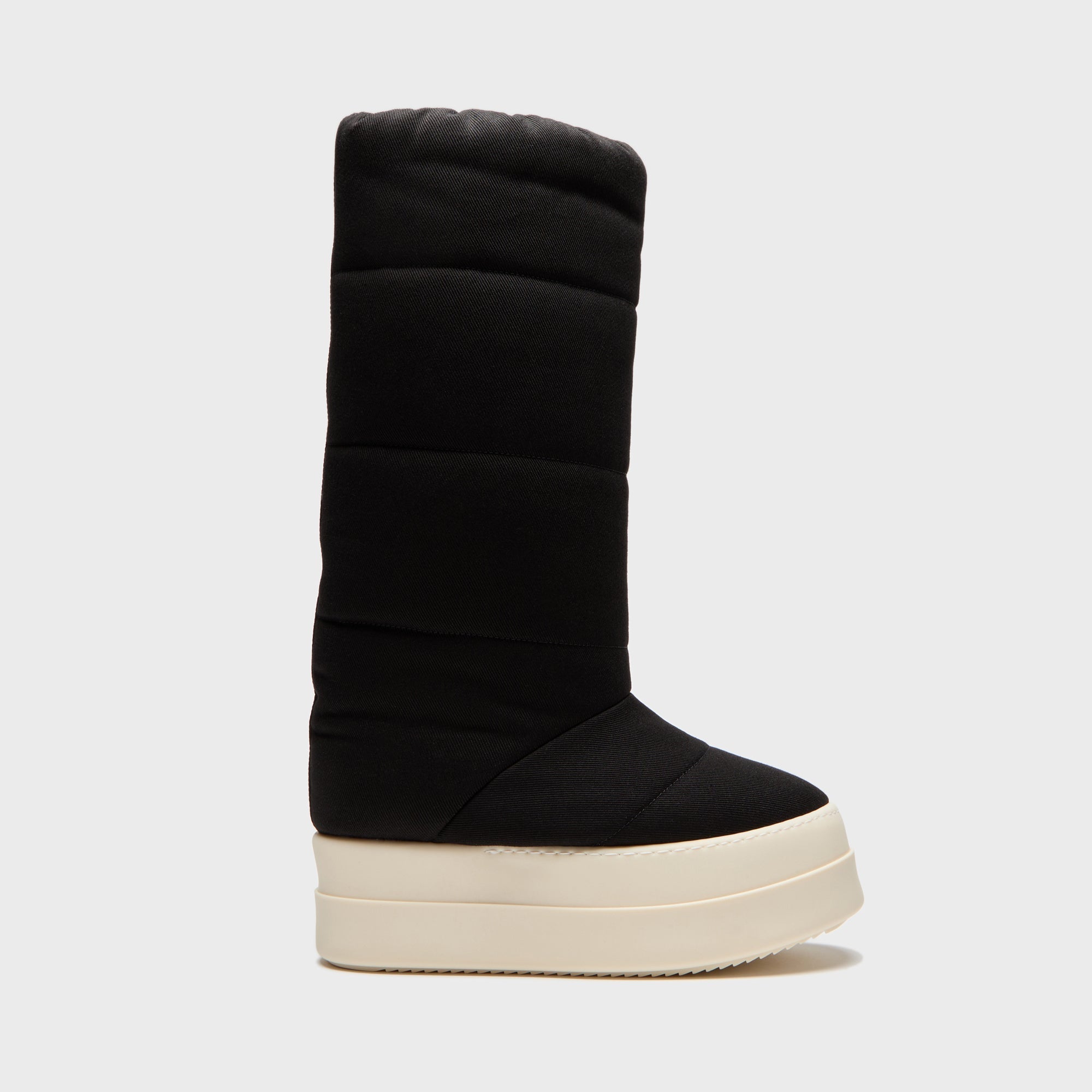 Rick Owens WMNS DRKSHDW Mega Bumper Knee High Lunar Boots - Black / Milk