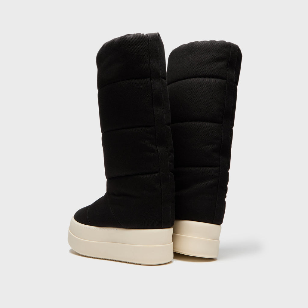 Rick Owens WMNS DRKSHDW Mega Bumper Knee High Lunar Boots - Black / Milk