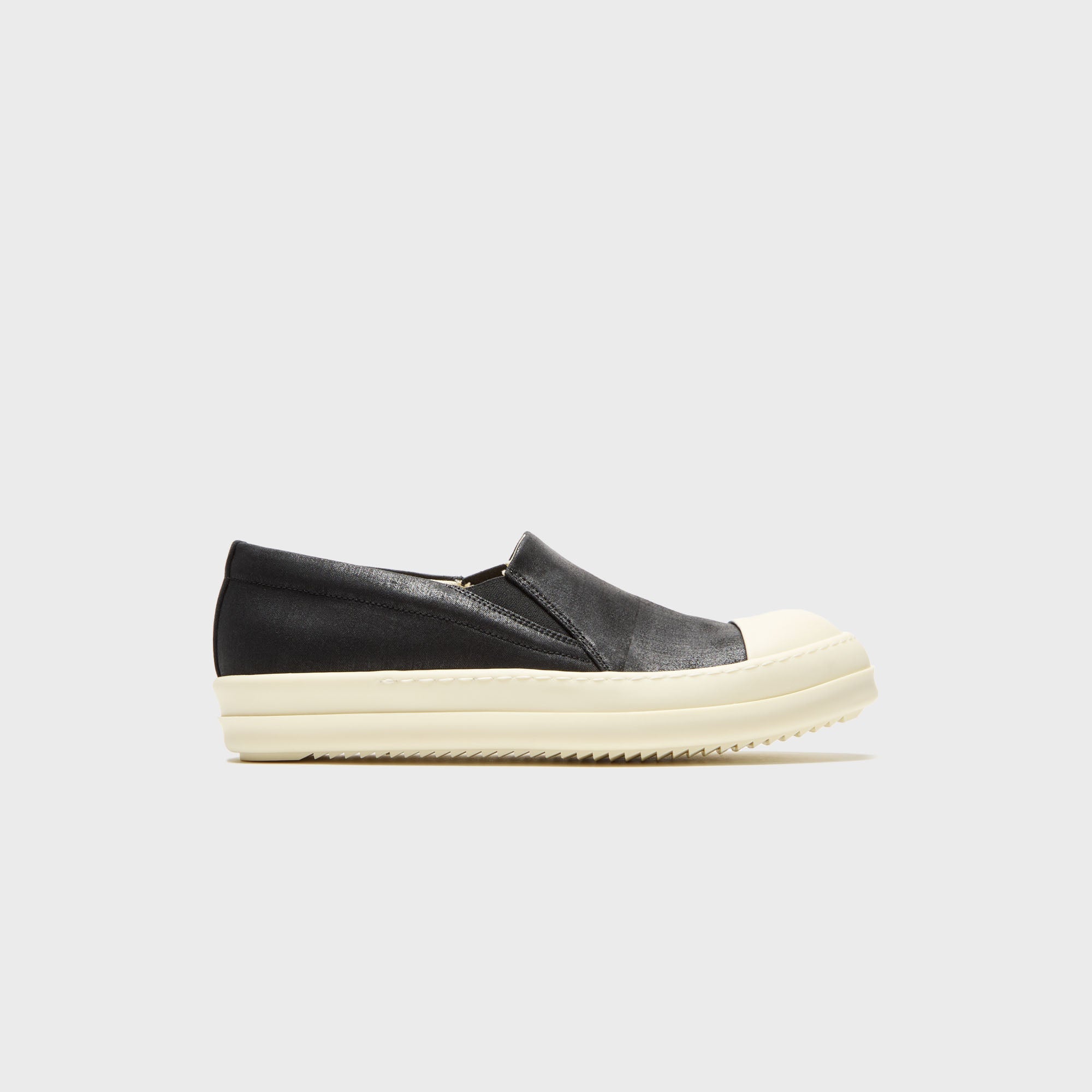 Rick Owens Boat Sneaks Scarpe - Denim Black / Milk / Milk