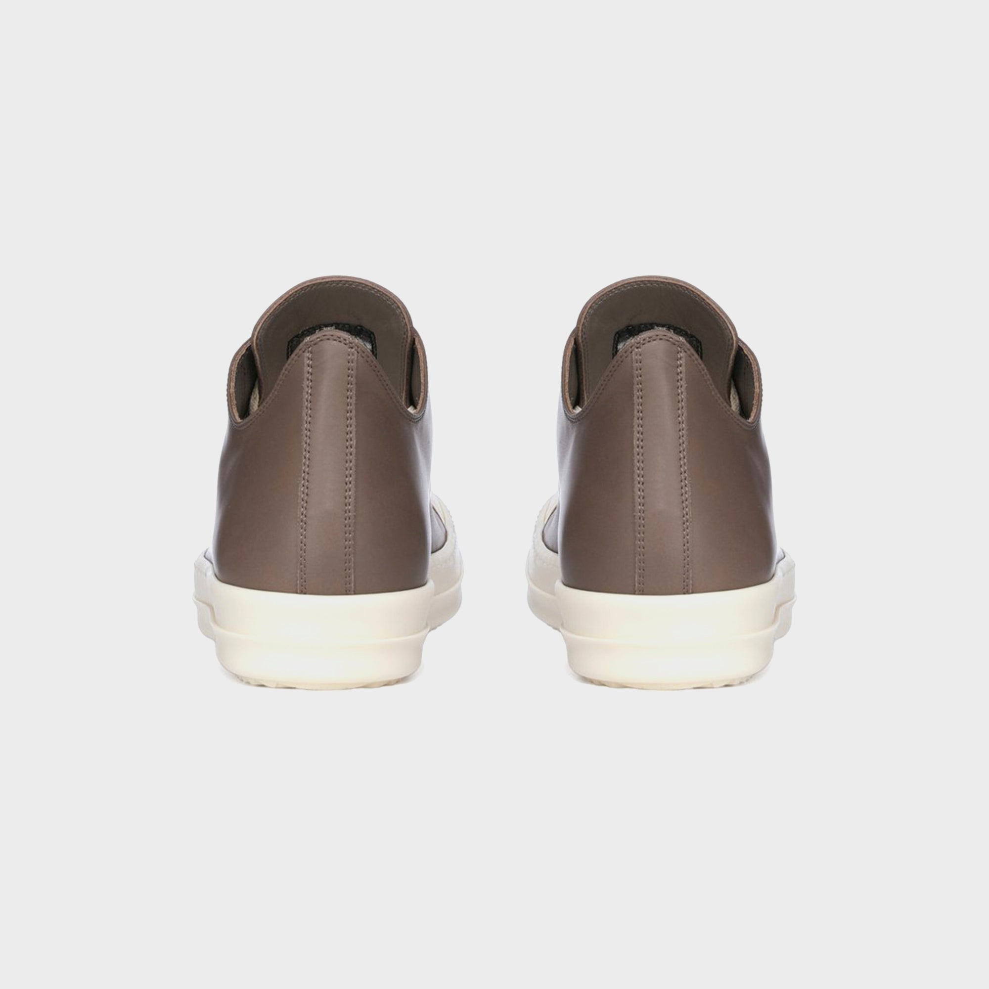 Rick Owens Scarpe In Pelle Low Sneaks - Dust / Milk / Milk