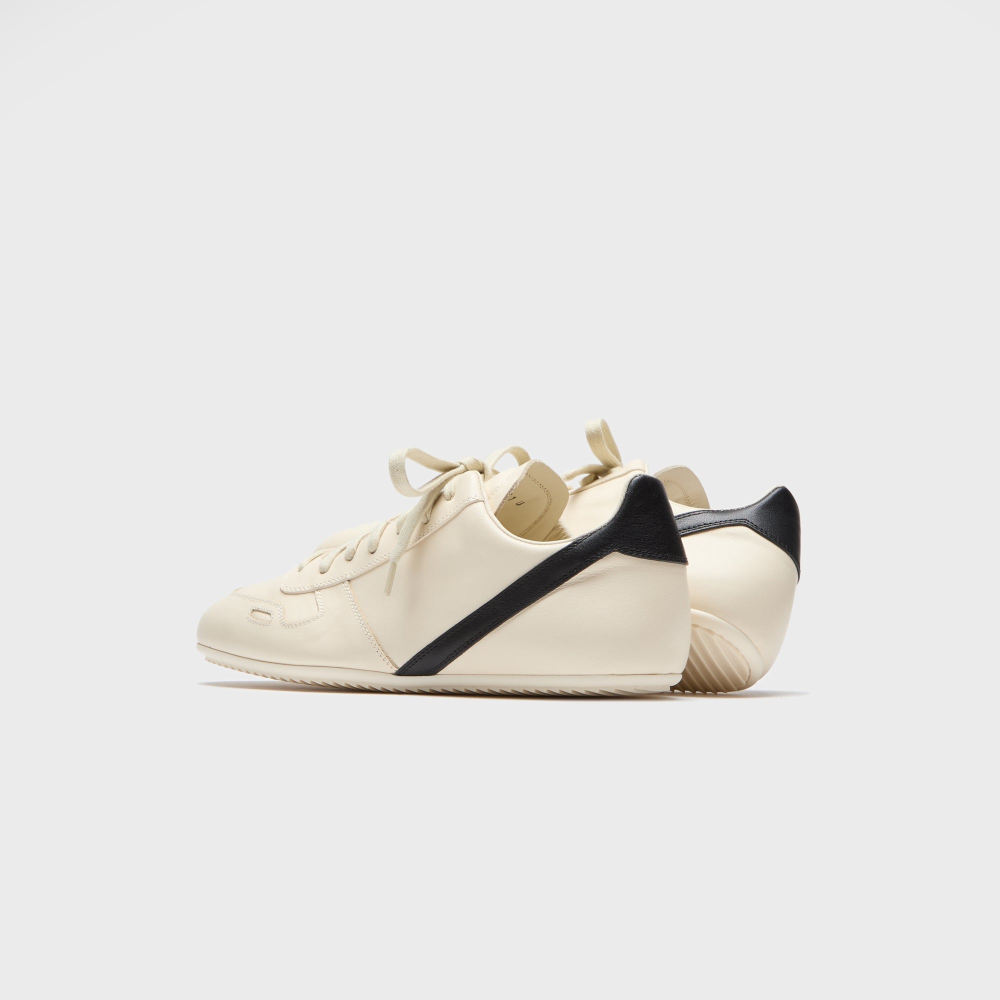 Rick Owens Concordians Minimal Sneaks - Milk / Black / Milk
