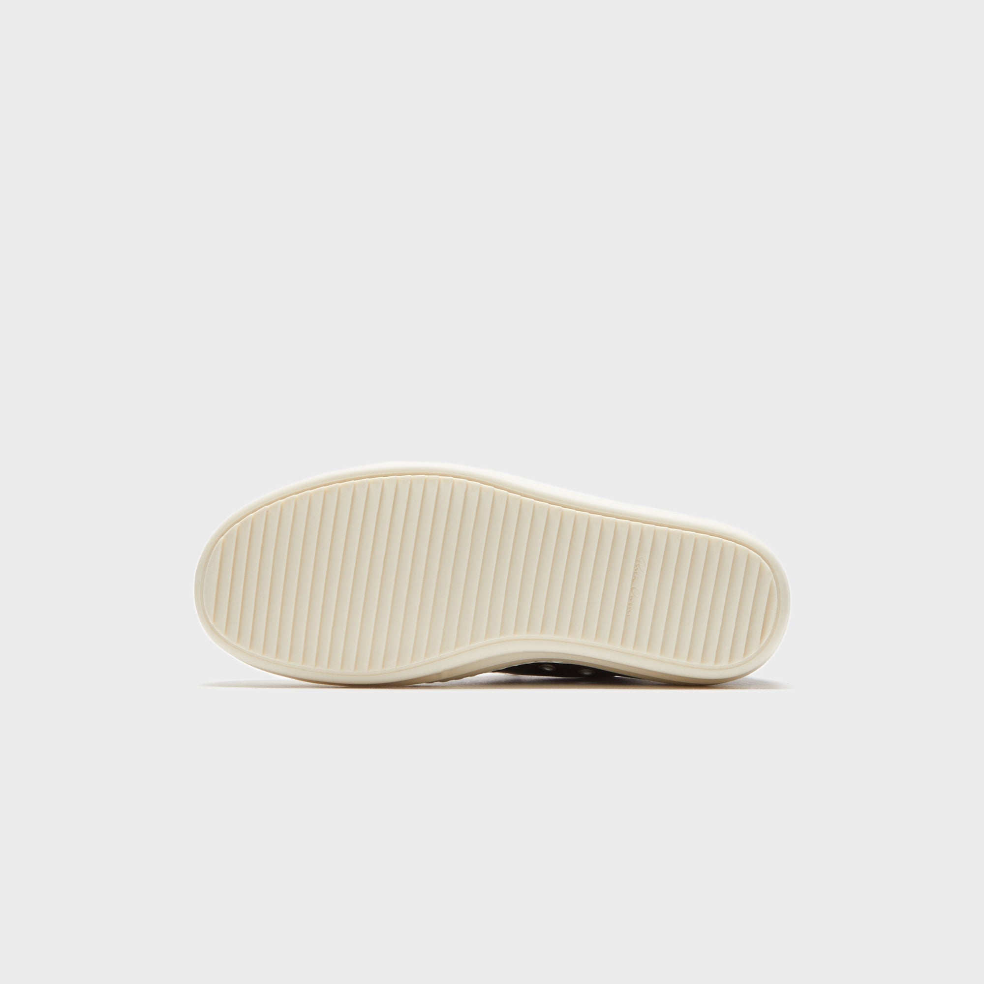 Rick Owens Scarpe In Pelle Low Sneaks - Black / Milk / Milk