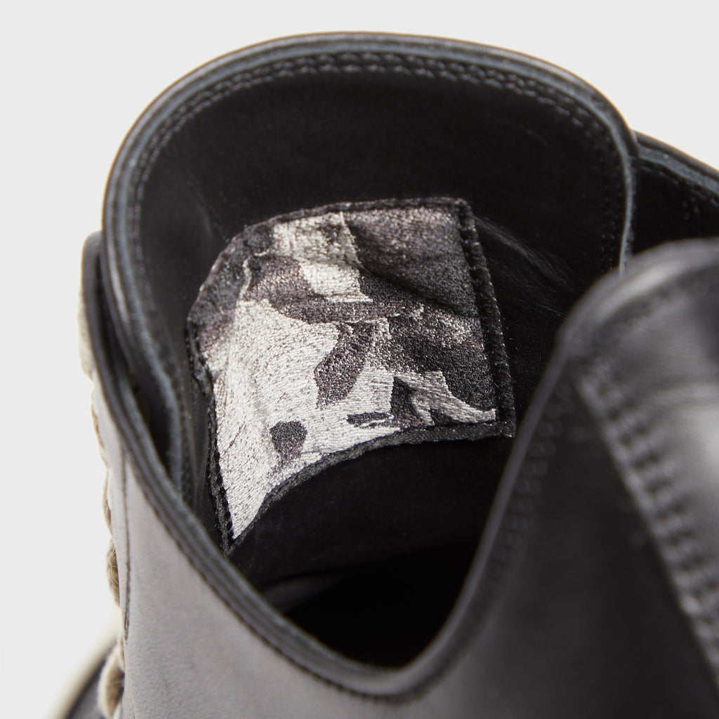 Rick Owens Scarpe Pelle Low Sneakers - Black / Milk / Milk