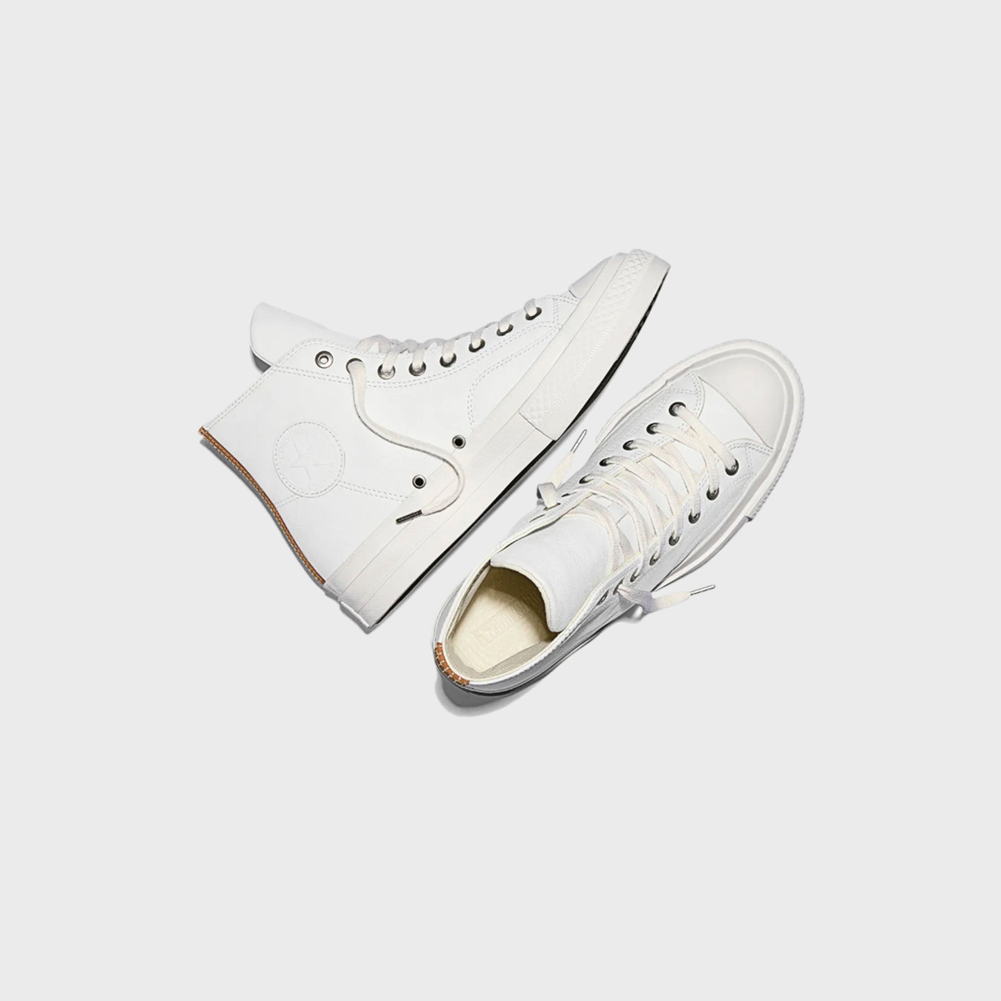 Converse First String Premium Leather - Cream / Brown