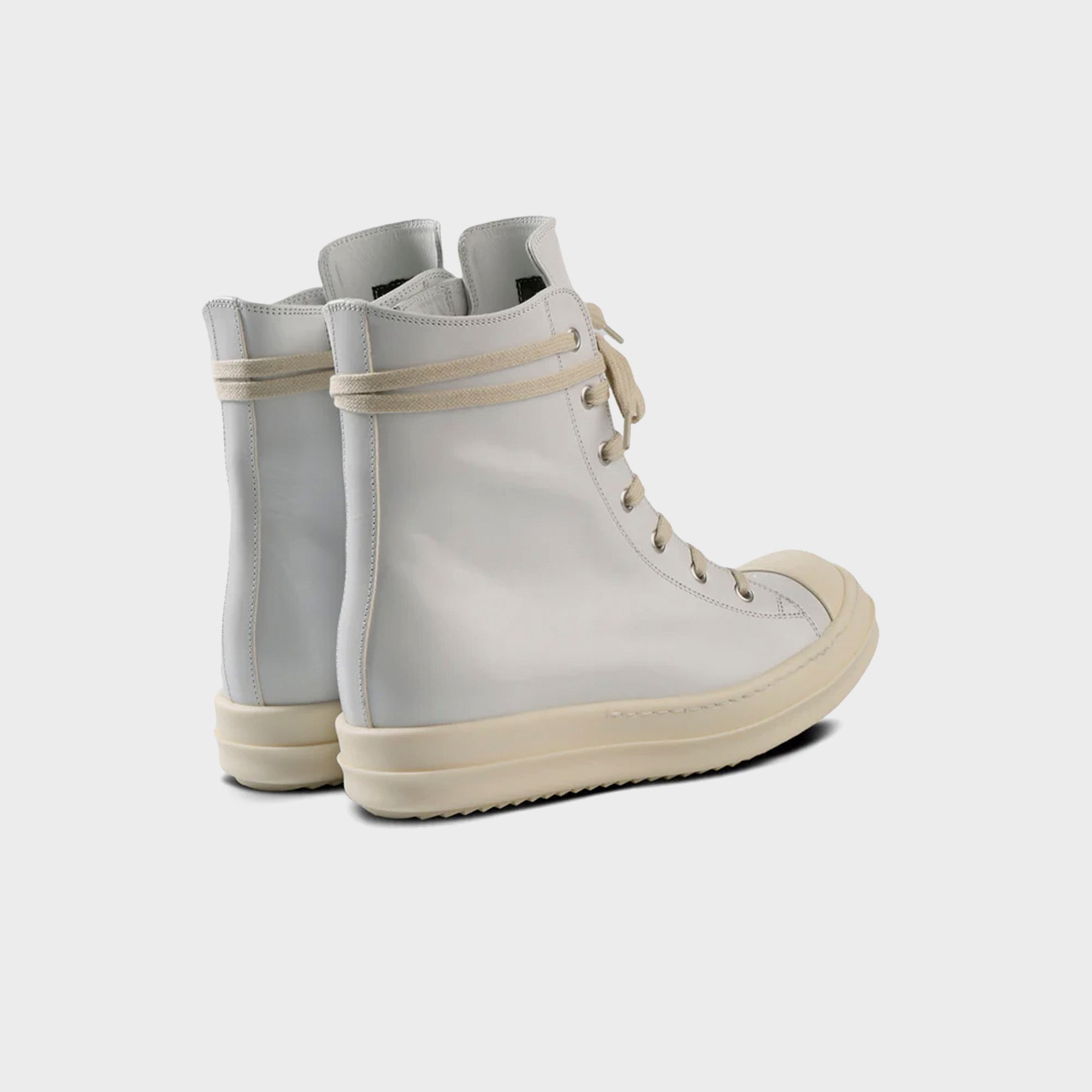 Rick Owens Scarpe in Pelle Sneakers - Chalk / White / Milk